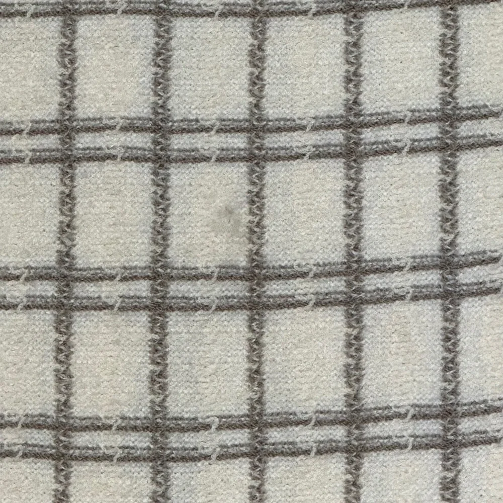 St. John Collection Gray Check Knit Pleated Midi Skirt Size 14 Vintage